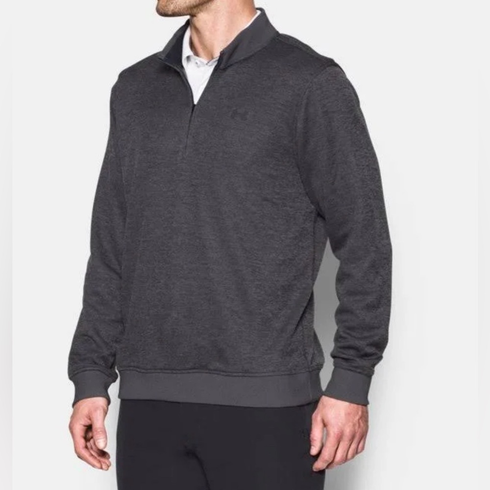 NWT Mens Under Armour Gray Storm Sweaterfleece 1/4 Zip Pullover 1281267 Size XXL